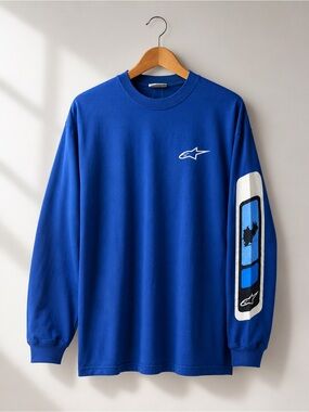 Vintage Alpinestars Racing Motocross L/S Shirt Medium Bin 2